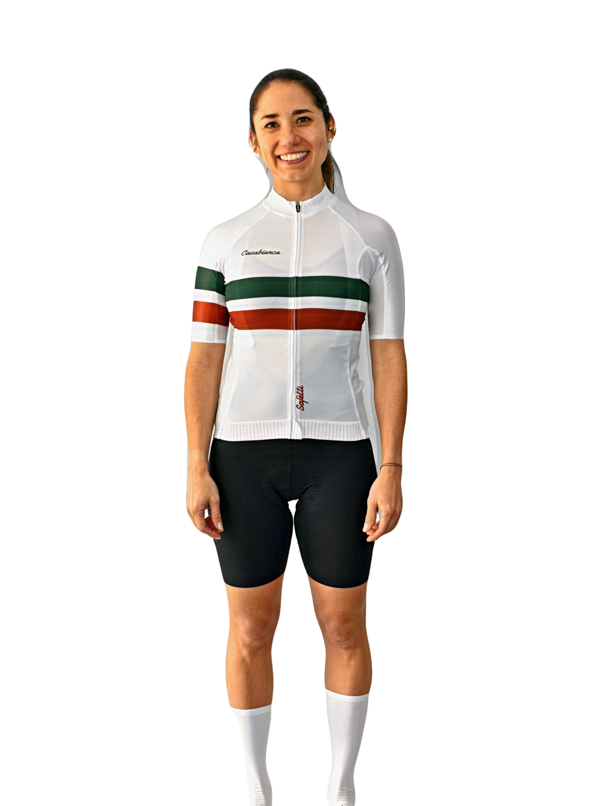 Women's Olive & Leather Stripes