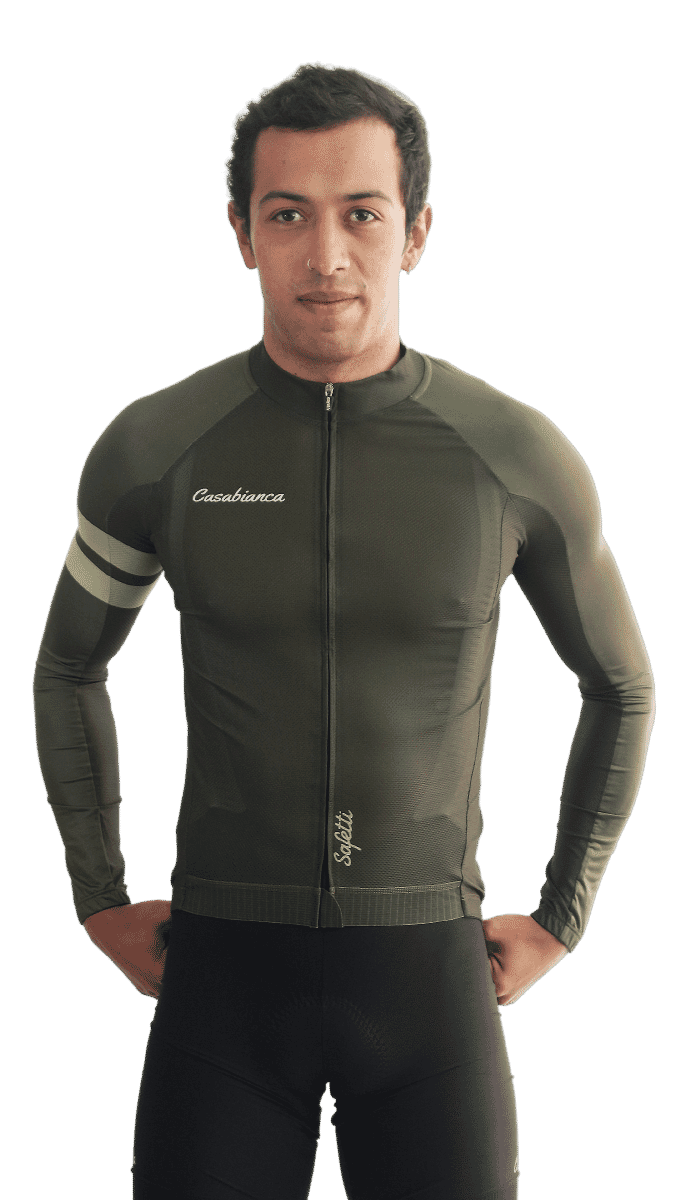 Men's Olive Aero Jersey | Casabianca Cycling Apparel