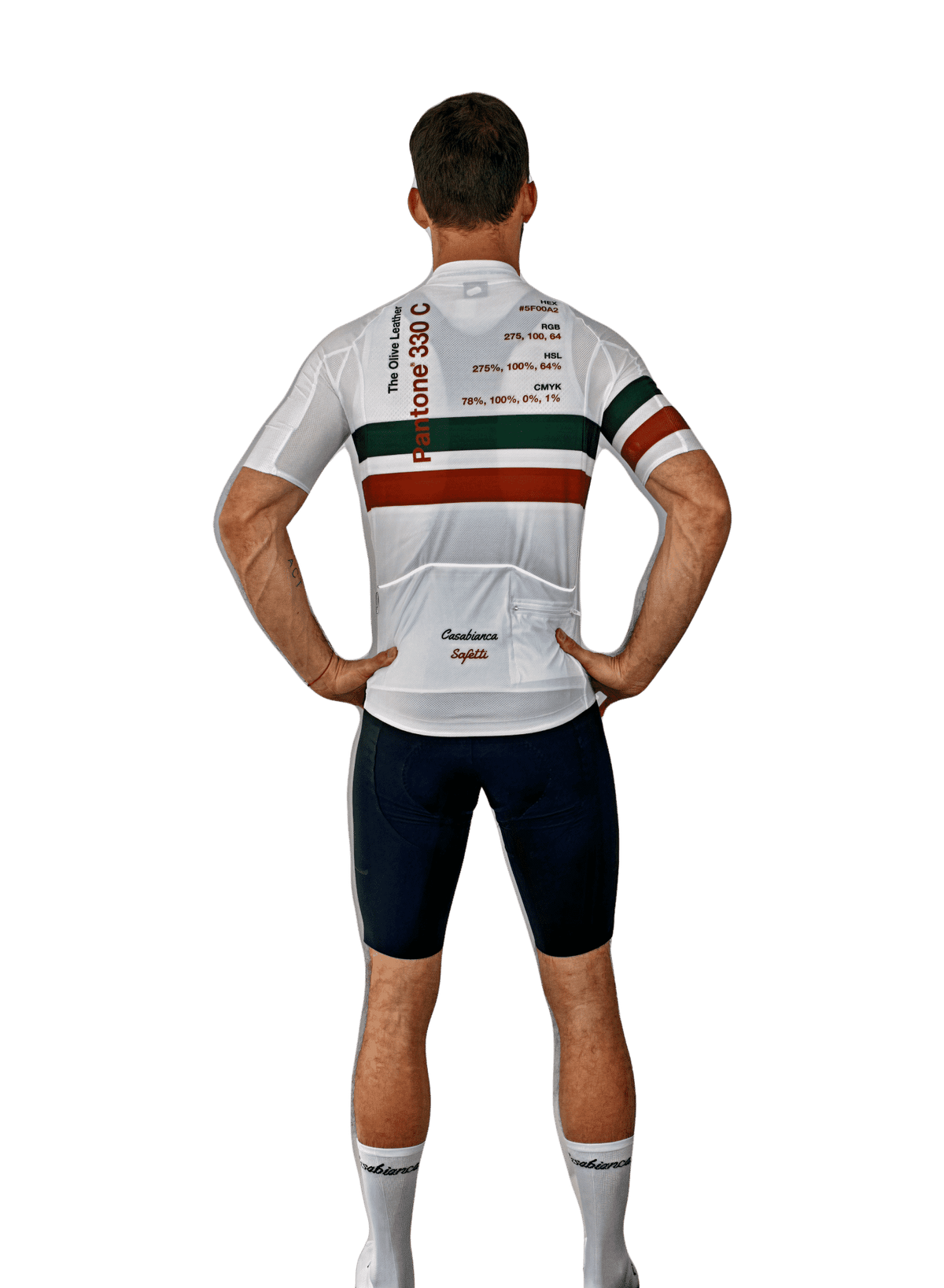 Men's Olive & Leather Stripes | Casabianca Cycling Apparel