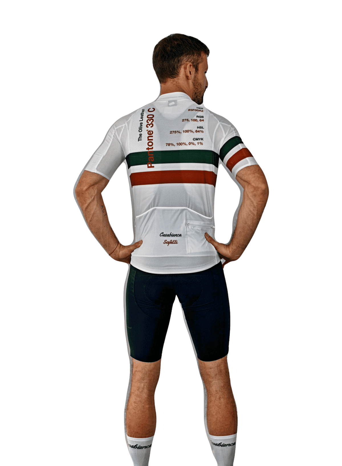 Men's Olive & Leather Stripes | Casabianca Cycling Apparel