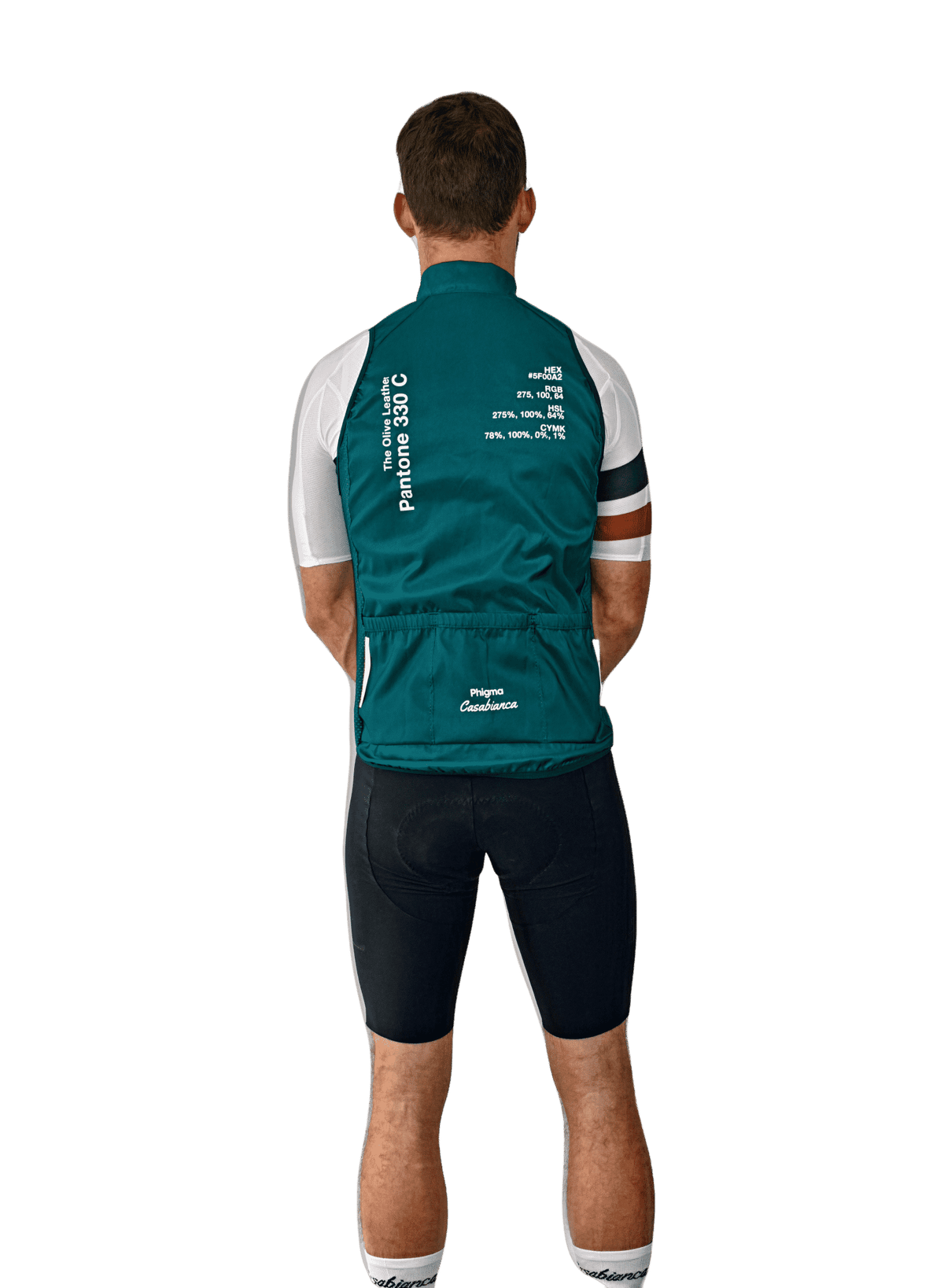 Men's Olive Leather Vest | Casabianca Cycling Apparel